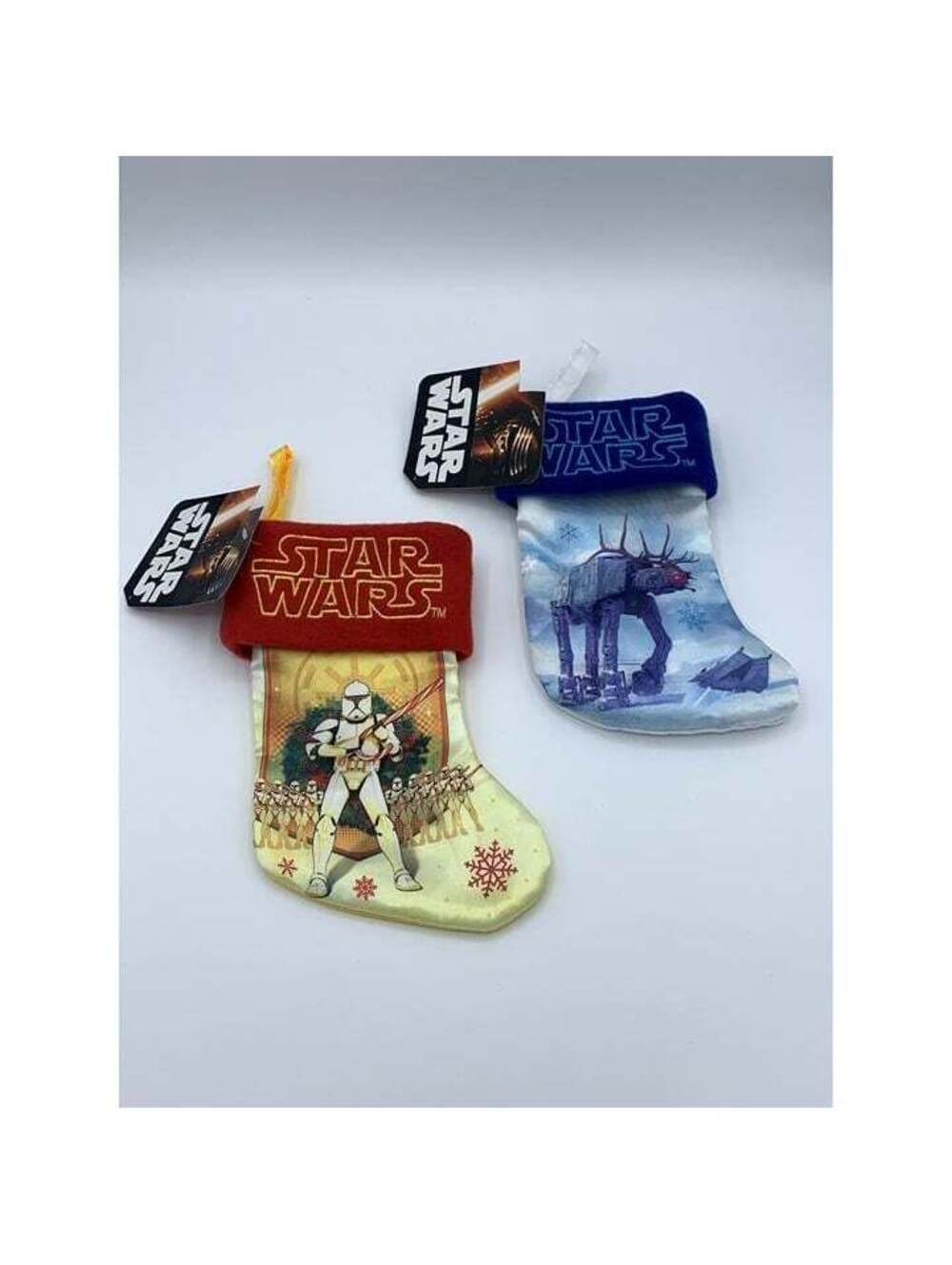 Star Wars Christmas Holiday Stockings, NWT, 2 Count, 7" Tall